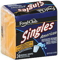 Singles American Pasteurized Prepared Cheese Product