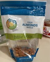 Raw whole almonds