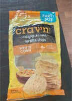 Crav’n crispy round tortilla chips White corn