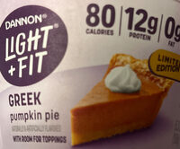 Light + Fit Greek Pumpkin Pie
