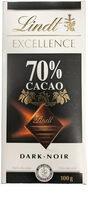 EXCELLENCE 70% CACAO DARK-NOIR Dark chocolate