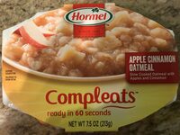 Hormel, compleats, apple cinnamon oatmeal