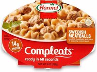 Compleats swedish meatballs with pasta in cream sauce
