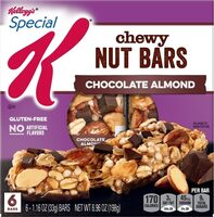 Chocolate almond chewy nut bars