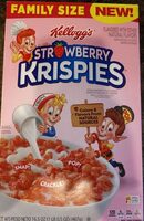 Strawberry flavored sweetened rice cereal, strawberry