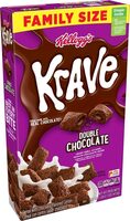 Krave cereal with double chocolate flavored center