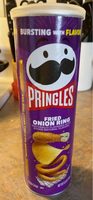 Fried onion ring potato crisps