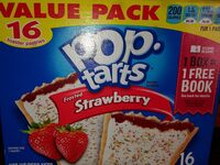 Toaster pastries, frosted strawberry