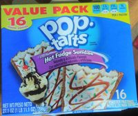 Toaster pastries, frosted hot fudge sundae