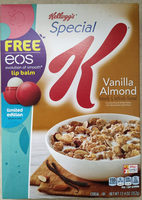 Crunchy rice & wheat flakes cereal, vanilla almond