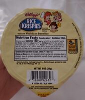 Kellogg's Rice Krispies Cereal Brown Rice Whole Grain 1oz