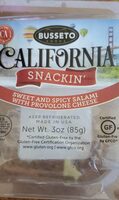 Sweet and spicy salami with provolone cheese