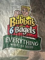 Slice bagels 6, everything with flax seeds