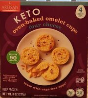 Keto Oven-Baked Omelet Cups, Four Cheese