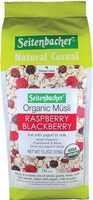 Organic muesli raspberry blackberry natural cereal
