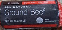 All natural ground beef