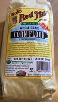 Organic whole grain corn flour stone ground