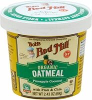 Organic Oatmeal Pineapple Coconut with Flax & Chia