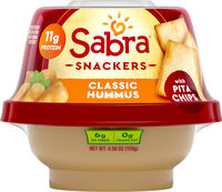 Classic hummus snackers with pita chips