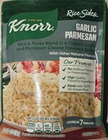 Rice & Pasta Blend In A Creamy Garlic And Parmesan Cheese Flavored Sauce With Other Natural Flavor