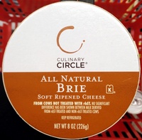 Culinary circle, all natural brie