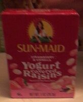 Sun maid strawberry & vanilla yogurt flavored raisins
