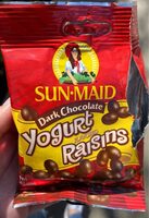 Sun maid dark chocolate yogurt flavored raisins