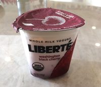 Liberte Organic Washington Black Cherry Whole Milk Yogurt