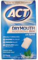 Soothing mint sugar free dry mouth moisturizing gum with xylitol
