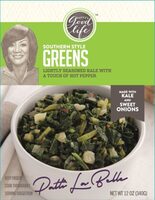 Southern style greens lightly seasoned kale with