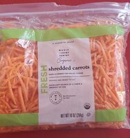 Fresh shredded carrots