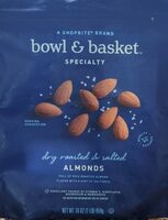 Dry roasted and salted  almonds