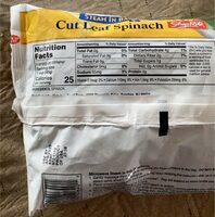 Steam in bag cut leaf spinach