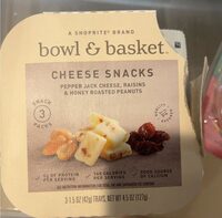 Bowl and basket cheese snacks
