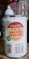 Halved peaches