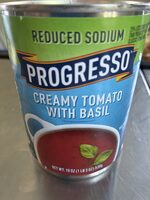 Creamy tomato soup with basil