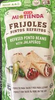 Frijoles pinto refritos refried Pinto beans with Jalapeños