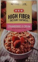 H-E-B High Fiber Instant Oatmeal Strawberries and Cream