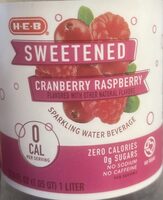 Sweetened Cranberry Raspberry Sparkling Water
