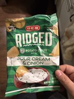 RIDGED Potato Chips Sour Cream & Onion