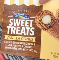 Sweet treats vanilla cones