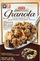 Cocoa Granola with Semi Sweet Chocolate Pieces