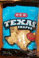 Texas shaped white corn torilla chips