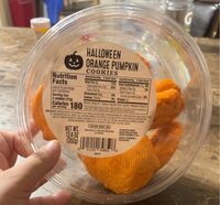 Halloween orange pumpkin cookies