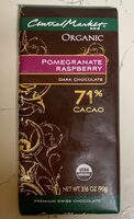 Central Market Pomegrante Raspberry Dark Chocolate
