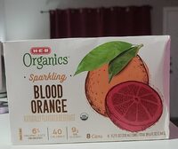 Sparkling blood orange organic drink