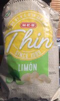 HEB thin potato chips limón