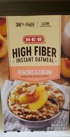 High Fiber Instant Oatmeal peaches and cream