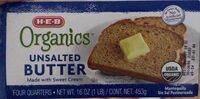 H-E-B Organics Unsalted Butter