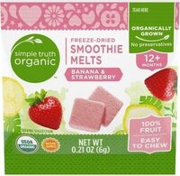 Banana & strawberry freeze-dried smoothie melts